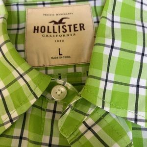 Long Sleeve Large Boys Hollister Green Shirt